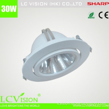 30W LED Down light / SHARP LED Downlight / Adjustable / 2950lm